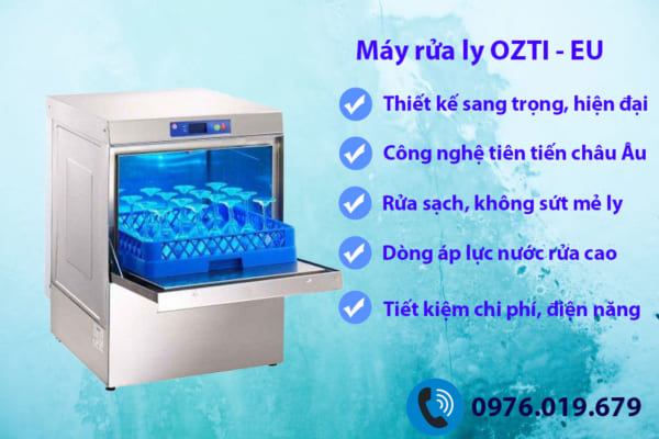 Máy rửa ly nhà hàng Ozti OBY - 50D PDRT
