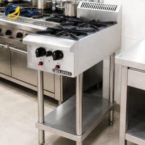 Bếp âu 2 họng dùng gas có chân đứng BERJAYA OB2FS-17