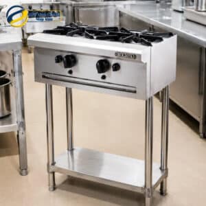 Bếp âu 2 họng dùng gas có chân đứng BERJAYA OB2SFS