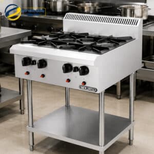 Bếp âu 4 họng dùng gas có chân đứng BERJAYA OB4FS-17