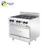 Bếp âu 6 họng có lò nướng dùng gas BERJAYA DRO6-17