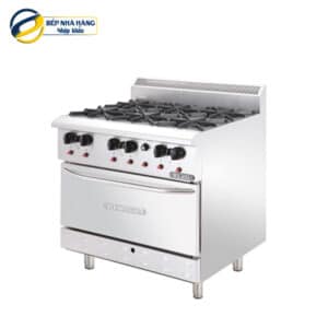 Bếp âu 6 họng có lò nướng dùng gas BERJAYA DRO6-17