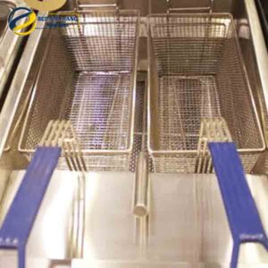 Bếp chiên nhúng dùng gas đôi có chân BERJAYA GDFE2BFS-17