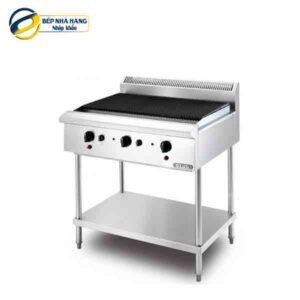 Bếp nướng than nhân tạo 3 họng dùng gas có chân đứng BERJAYA CB3BFS-17