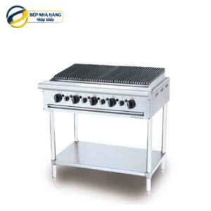 Bếp nướng than nhân tạo 5 họng dùng gas có chân đứng BERJAYA CB5BFS-17
