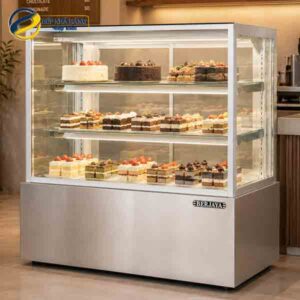 Tủ mát trưng bày bánh kính vuông BERJAYA RCS12SS-2