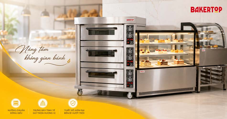 Khám phá quá trình làm bánh chuyên nghiệp trải qua bao nhiêu bước, thiết bị chuyên dụng cần có 5 Bakertop thiet bi nang tam lam banh chuyen nghiep 950x500 1