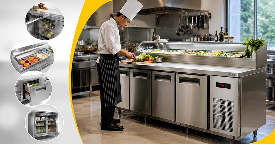 Khám phá bàn mát bàn lạnh luôn có 1 vị trí quan trọng trong bếp nhà hàng và đơn vị F&B 1 ban mat ban lanh chuc nang vai tro trong bep nha hang fB 950x500 1