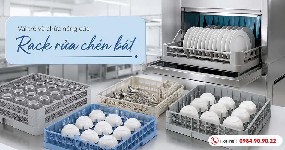 Vai trò và chức năng của Rack rửa chén bát, các loại rack chuyên dụng cho máy 1 rack rua chen bat chuyen dung 950x500 1